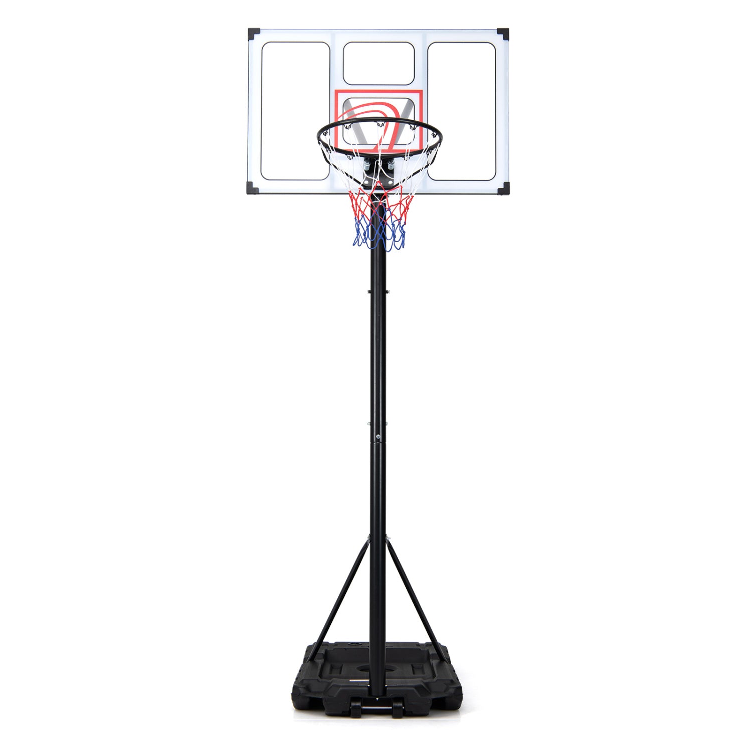 4.1-10 Feet Portable Basketball Hoop 18-Level Adjustable with Heavy Duty Fillable Base