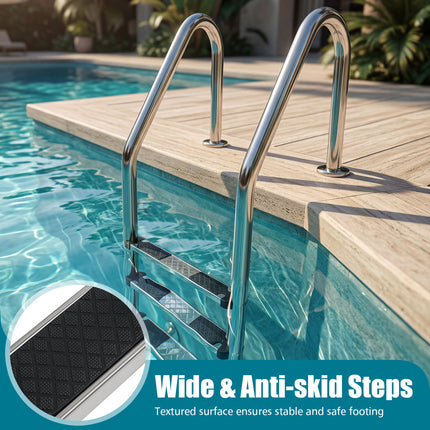 4-Step Inground Pool Ladder Stainless Steel Swimming Pool Ladder