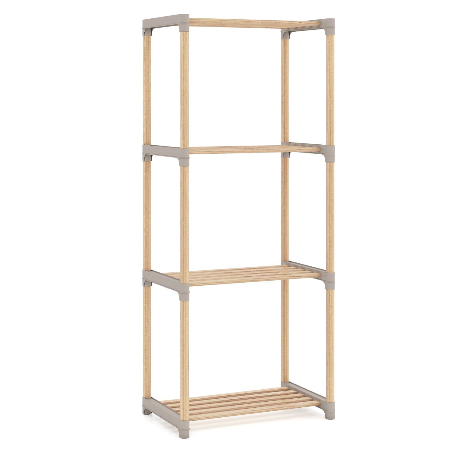 4-Tier Bookshelf with Open Shelves for Home Office and Bathroom-4-Tier