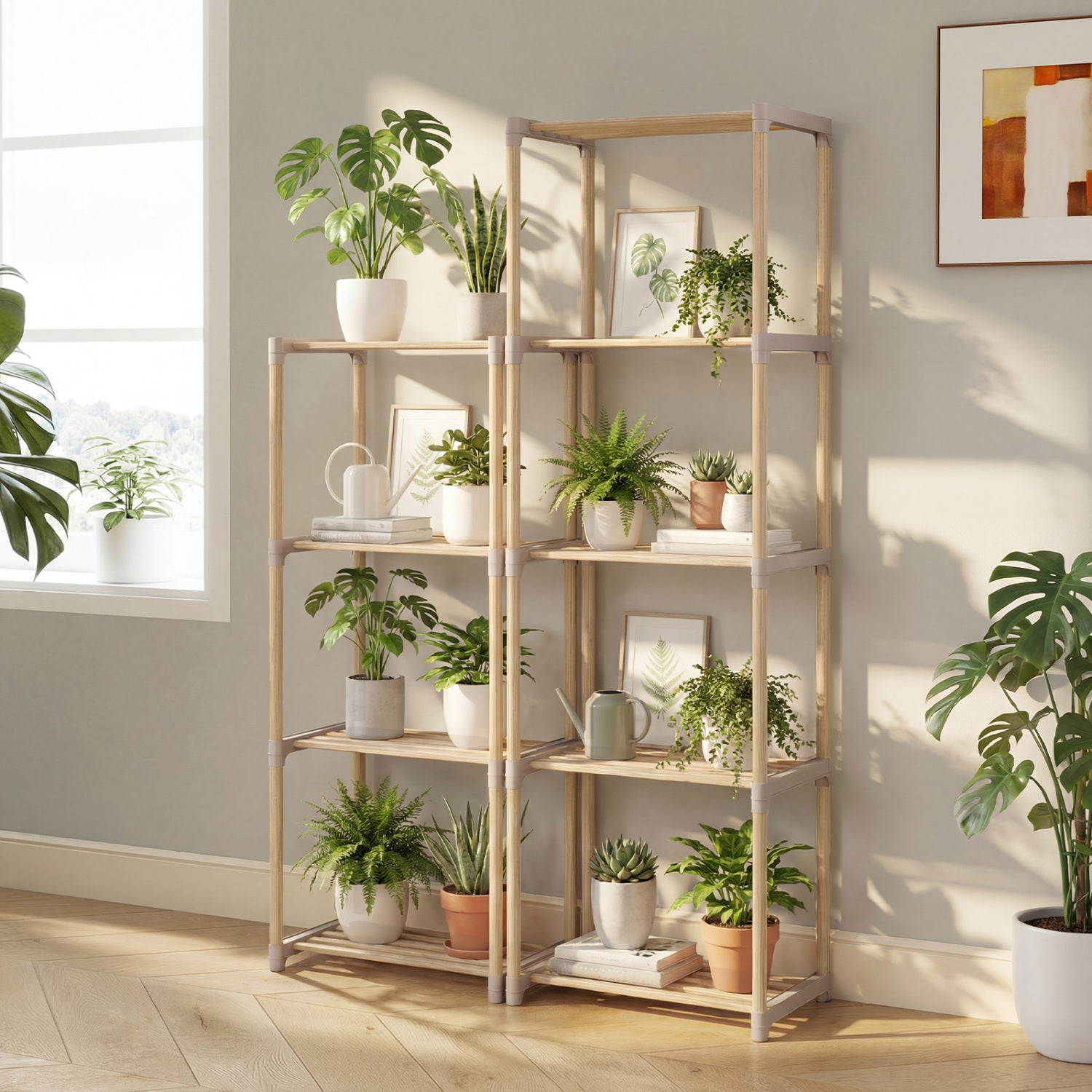4-Tier Bookshelf with Open Shelves for Home Office and Bathroom-4-Tier