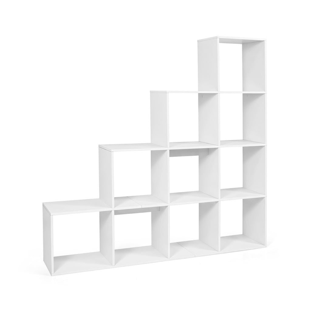 4-Tier Bookshelf with 2 Anti-Tipping Kits for Home Office-White