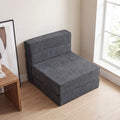 4-in-1 Folding Sofa Bed with Corduroy Cover and Smooth Zipper for Living Room-Gray