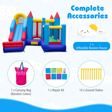 4-in-1 Inflatable Bounce Castle without Blower