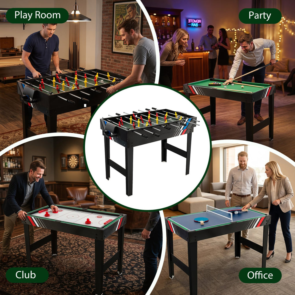 4-in-1 Multi Game Table with Pool Billiards