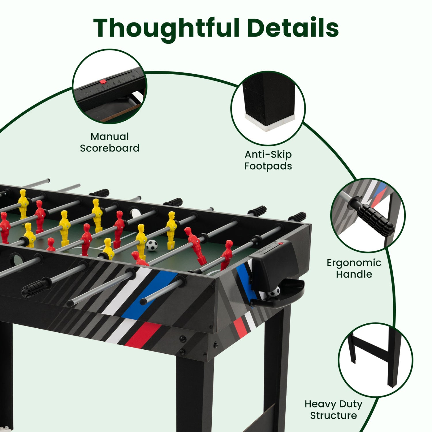 4-in-1 Multi Game Table with Pool Billiards