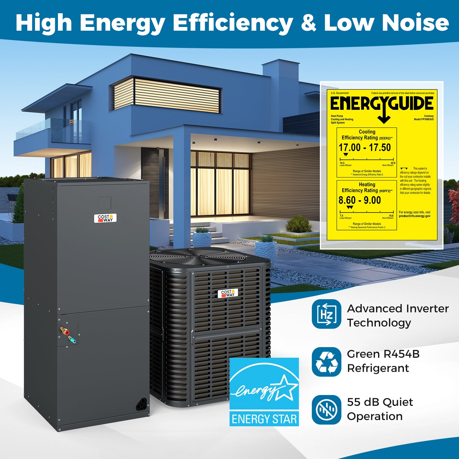 4 to 5 Ton 17-17.5 SEER2 Ultra-Low Temperature€‹ Heat Pump System (Operates down to -20„ƒ)