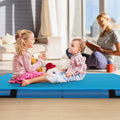 4ft x 4ft x 4in Bi-Folding Gymnastic Tumbling Mat with Handles and Cover-Blue - Blue - Yoga & Gym Mats