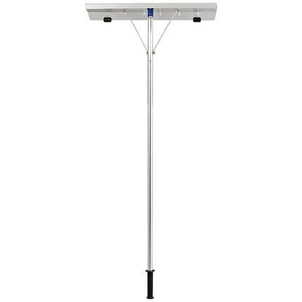 5-20 Feet Extendable Aluminum Snow Roof Rake with Wheels Handle - Silver - Snow Removal