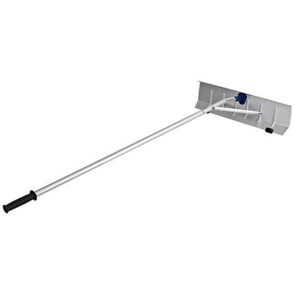 5-20 Feet Extendable Aluminum Snow Roof Rake with Wheels Handle - Silver - Snow Removal