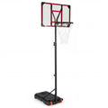 5.3-7.5 Feet Kids Basketball Hoop Height Adjustable with Fillable Base - Black & Red - Sport Equipments