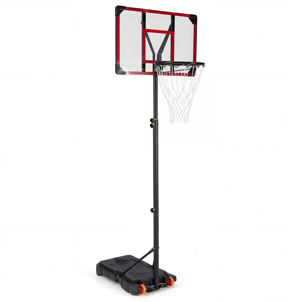 5.3-7.5 Feet Kids Basketball Hoop Height Adjustable with Fillable Base - Black & Red - Sport Equipments