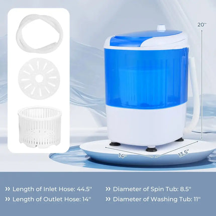 5.5 lbs Portable Semi Auto Washing Machine Costway