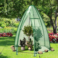 5.5 x 5.5 x 6 Feet Portable Mini Greenhouse with All-Weather PE Cover - Green - Greenhouses