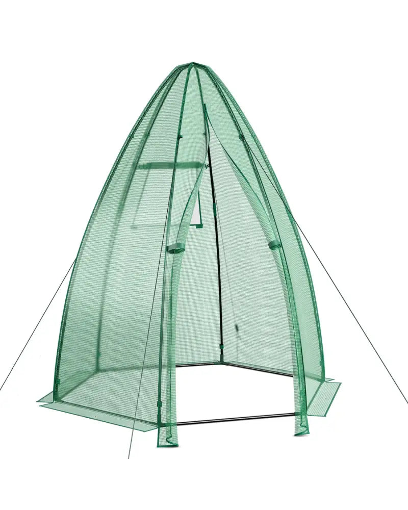 5.5 x 5.5 x 6 Feet Portable Mini Greenhouse with All-Weather PE Cover - Green - Greenhouses