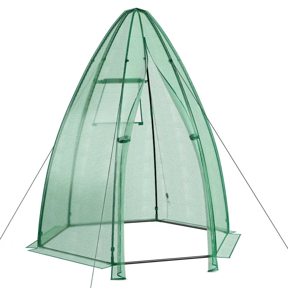 5.5 x 5.5 x 6 Feet Portable Mini Greenhouse with All-Weather PE Cover - Green - Greenhouses