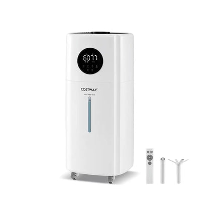 5.5Gal Humidifier with 360° Nozzles and Wheels for Large Room-White - White - Dehumidifiers