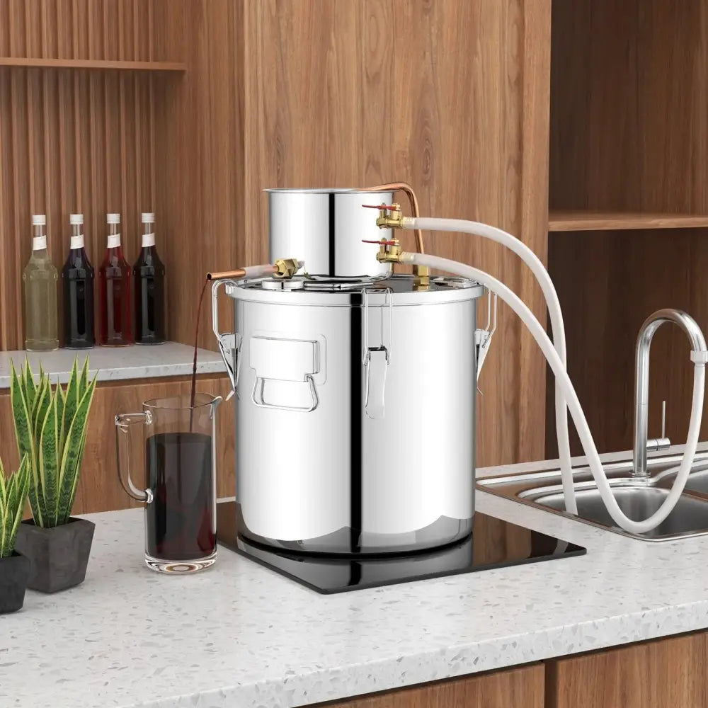 5 Gal 40 L Water Juicer Maker with 2 Stainless Steel Pots-5 Gal Costway