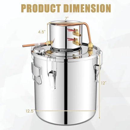 5 Gal 40 L Water Juicer Maker with 2 Stainless Steel Pots-5 Gal Costway