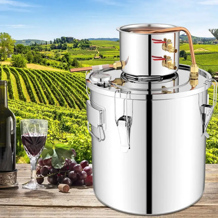5 Gal 40 L Water Juicer Maker with 2 Stainless Steel Pots-5 Gal Costway