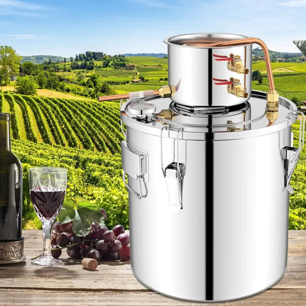 5 Gal 40 L Water Juicer Maker with 2 Stainless Steel Pots-5 Gal Costway