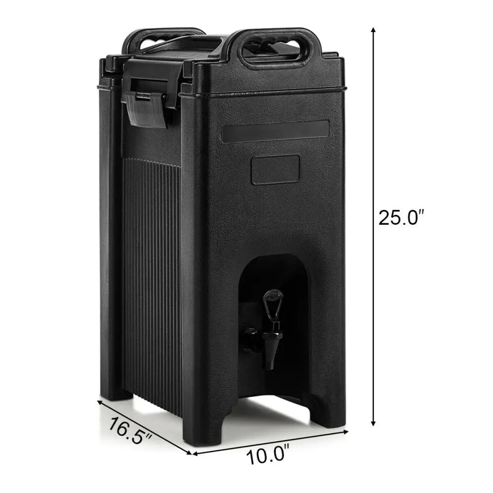 5 Gallon Insulated Beverage Server Dispenser - Black - Water Dispensers