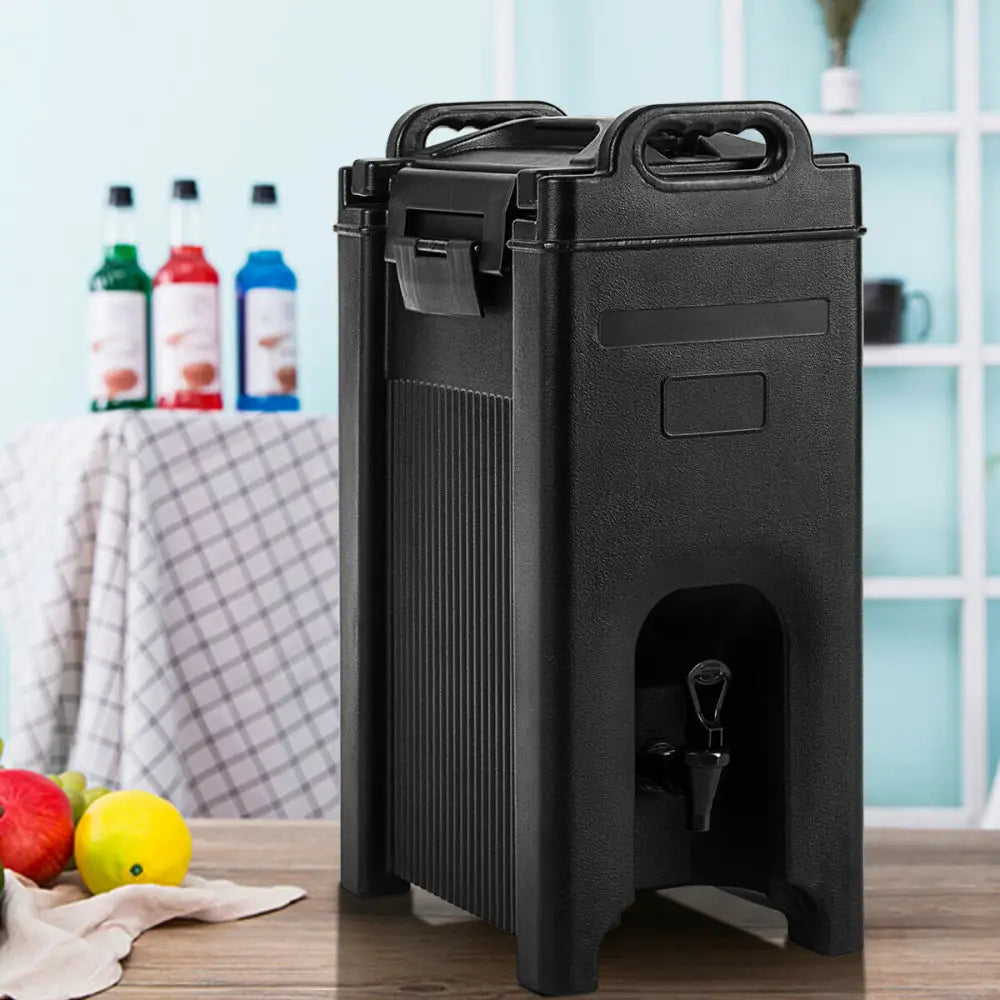 5 Gallon Insulated Beverage Server Dispenser - Black - Water Dispensers