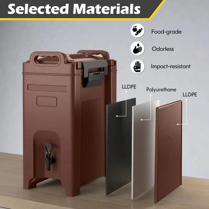 5 Gallon Insulated Beverage Server Dispenser-Coffee Costway