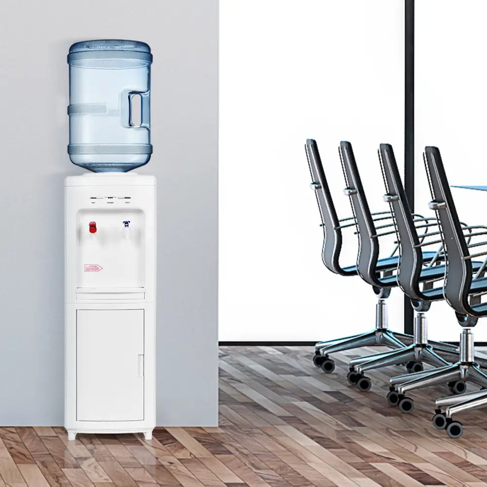 5 Gallons Hot and Cold Water Cooler Dispenser with Child Safety Lock - White - Water Dispensers