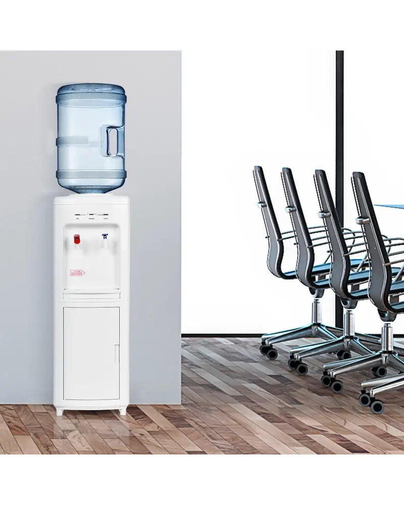 5 Gallons Hot and Cold Water Cooler Dispenser with Child Safety Lock - White - Water Dispensers