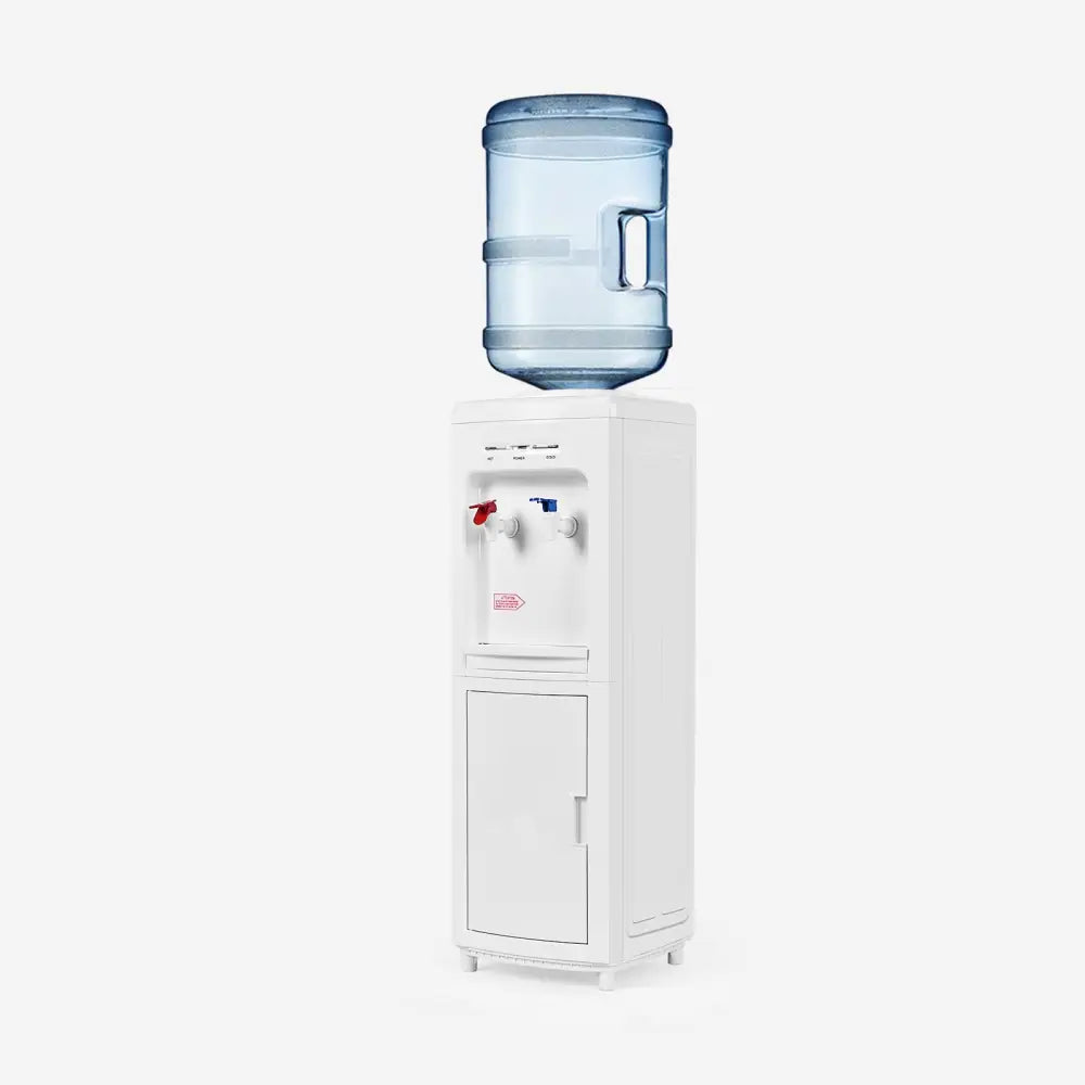 5 Gallons Hot and Cold Water Cooler Dispenser with Child Safety Lock - White - Water Dispensers