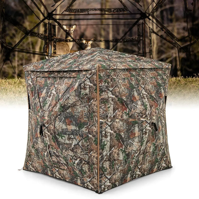 5-IN-1 Detachable Hunting Blind for 2-3 People with Skylight - Camouflage - Tents