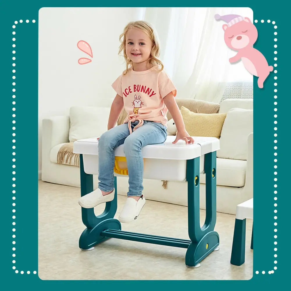 5-in-1 Kids Activity Table Set - White - Kids Table & Chair Sets