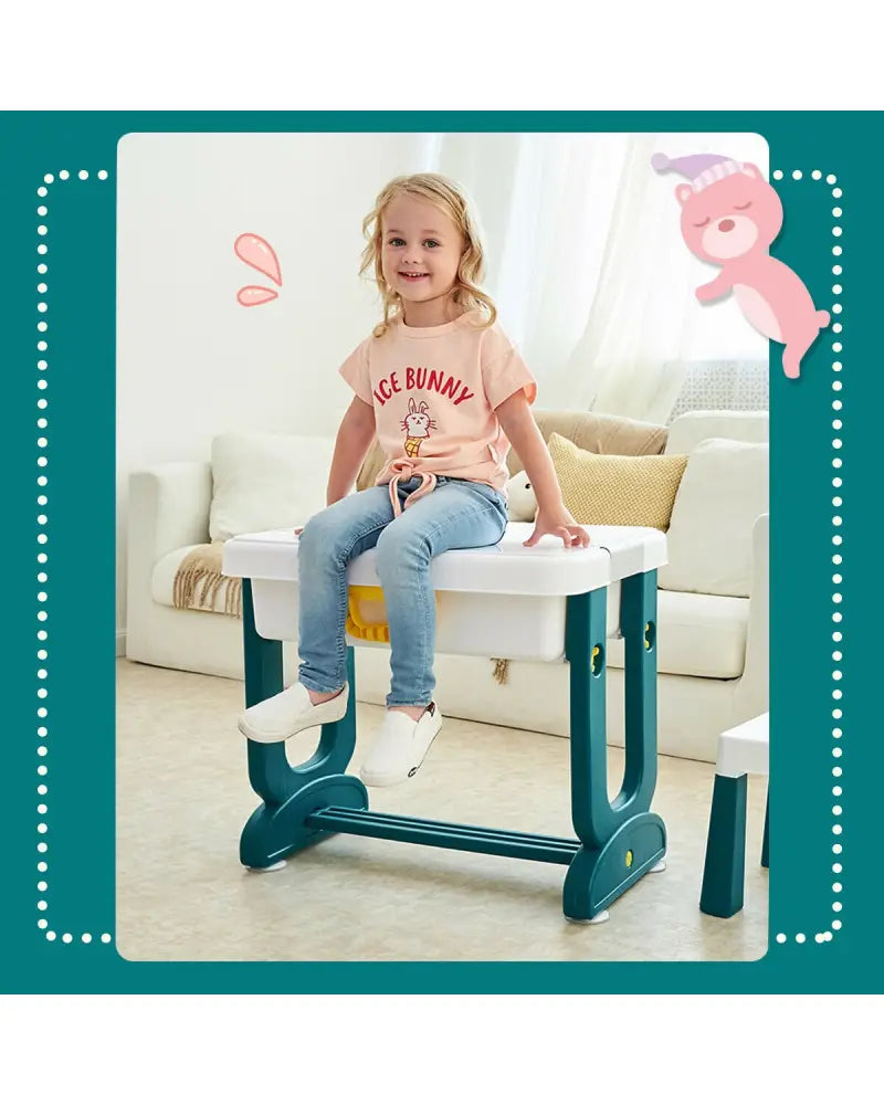 5-in-1 Kids Activity Table Set - White - Kids Table & Chair Sets