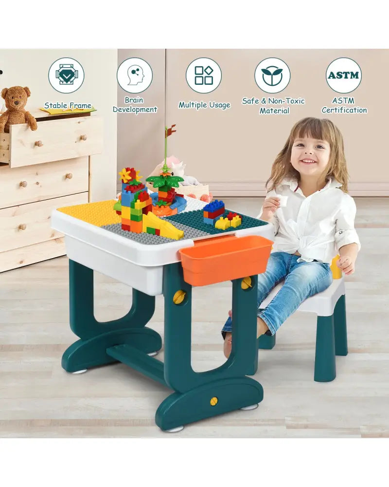 5-in-1 Kids Activity Table Set - White - Kids Table & Chair Sets