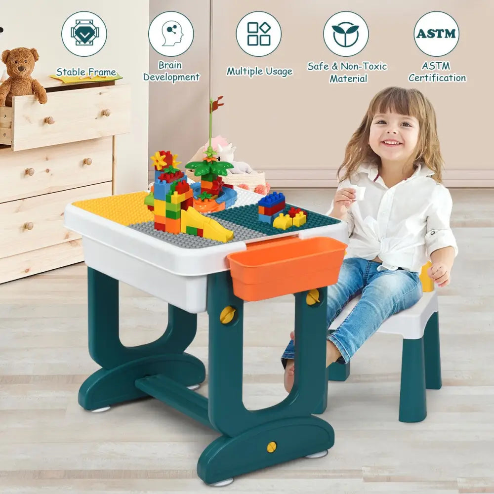 5-in-1 Kids Activity Table Set - White - Kids Table & Chair Sets