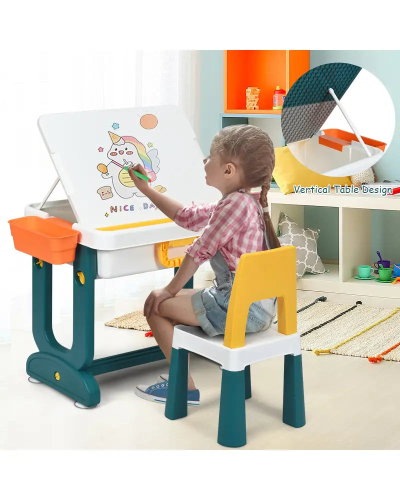 5-in-1 Kids Activity Table Set - White - Kids Table & Chair Sets