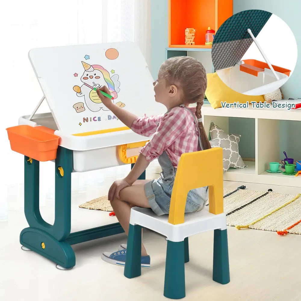 5-in-1 Kids Activity Table Set - White - Kids Table & Chair Sets