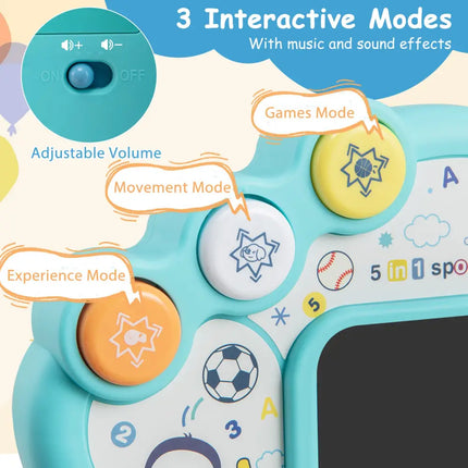 5 in 1 Toddler Sports Toy with Adjustable Basketball Hoop for Baby Boys Girls 18 Months+ - Toy Sports