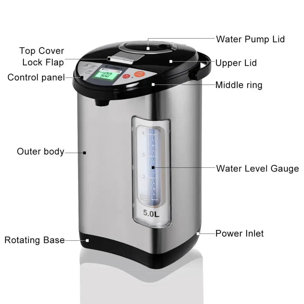 5-liter Electric LCD Water Boiler and Warmer Costway