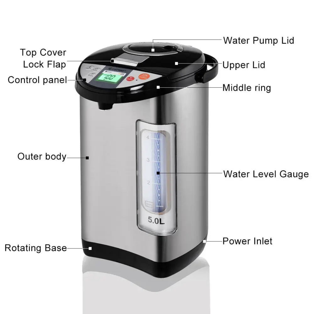 5-liter Electric LCD Water Boiler and Warmer - Water Dispensers