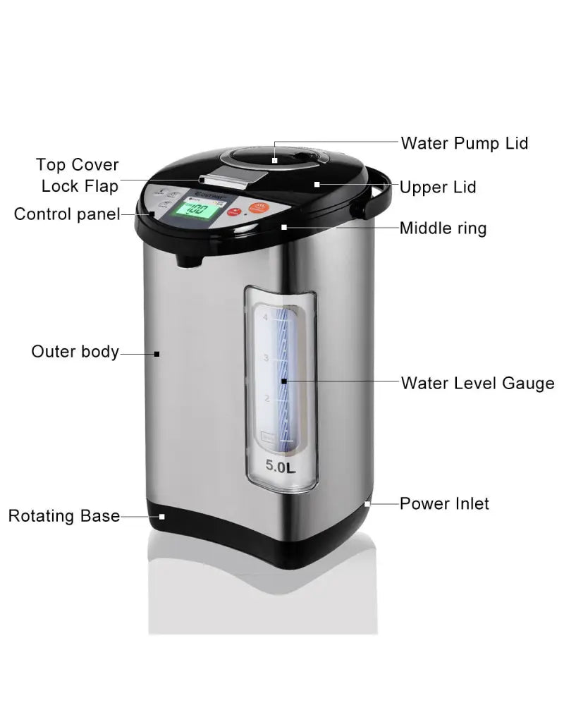 5-liter Electric LCD Water Boiler and Warmer - Water Dispensers