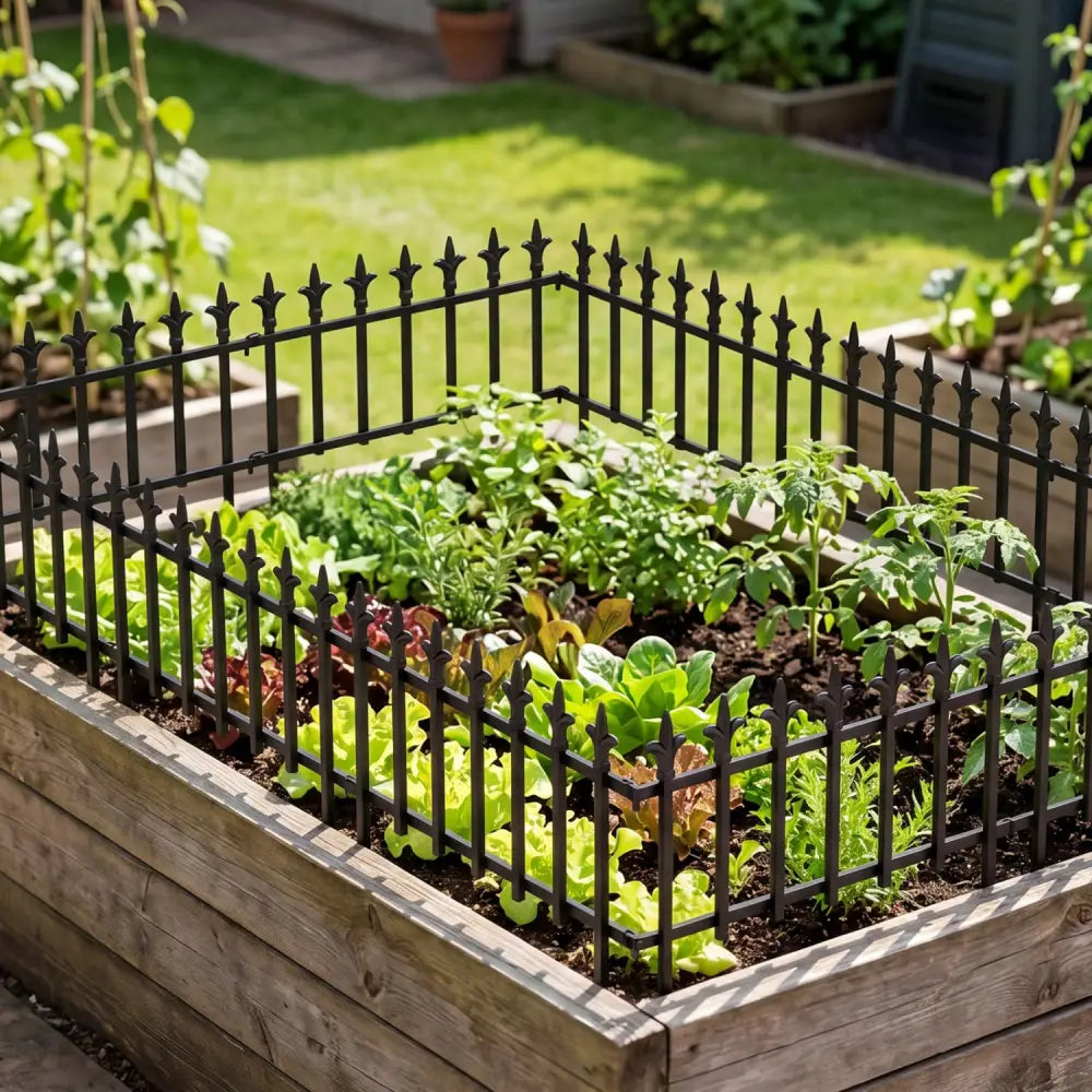5-Pack/10-Pack Decorative Metal Garden Fence No Dig Landscape Fencing for Lawn-S - Outdoor Privacy Screens