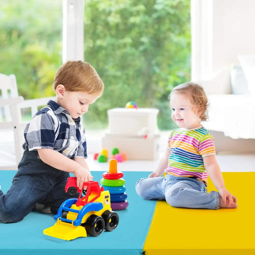 5-Panel Folding Gymnastics Mat for Kids-Red - Red - Yoga & Gym Mats