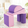 5-Piece Kids Climb and Crawl Activity Playset-Purple - Purple - Climbers & Slides