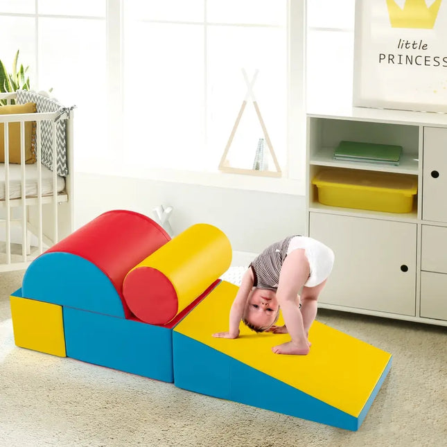5 - Piece Kids Climb and Crawl Activity Playset - Red - Oasis Home Essentials