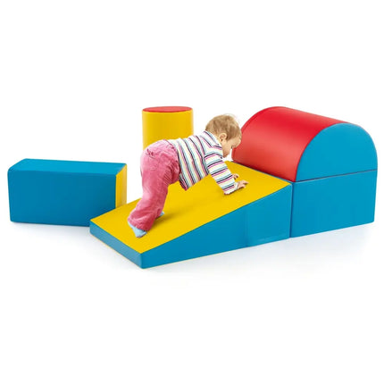 5 - Piece Kids Climb and Crawl Activity Playset - Red - Oasis Home Essentials
