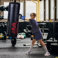 5 Pieces 40Lbs Filled Punching Boxing Set with Jump Rope and Gloves - Black - Boxing & Martial Arts