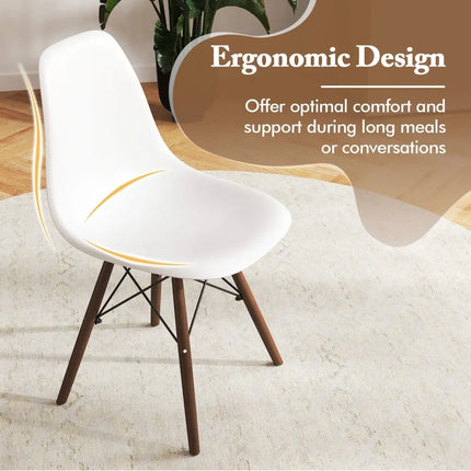 5 Pieces Dining Table Set With Solid Wood Leg-Beige Costway