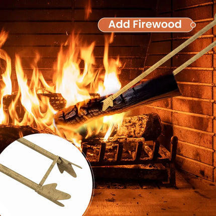 5 Pieces Fireplace Tool Set Fireplace Accessories with Poker-Copper - Copper - Fireplace Tools
