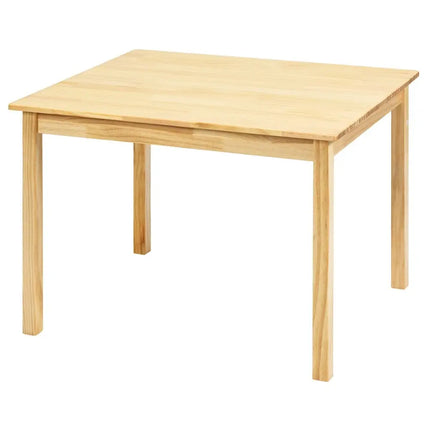 5 Pieces Kids Pine Wood Table Chair Set-Natural - Natural - Kids Table & Chair Sets